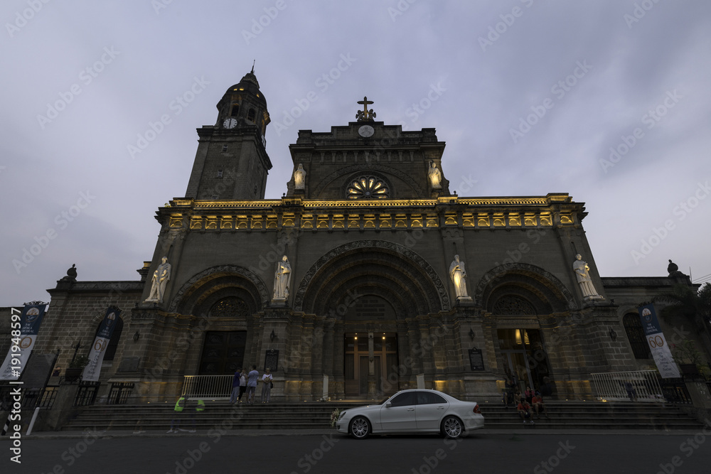 Manila Cathedral located in the Intramuros district of Manila