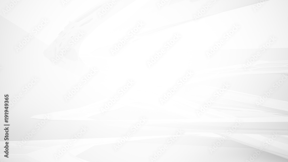 Abstract white parametric interior with window. 3D illustration and rendering. Abstract white parametric interior with window. 3D illustration and rendering.