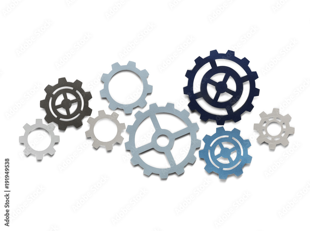Support gears isolated on white background Support gears isolated on white background