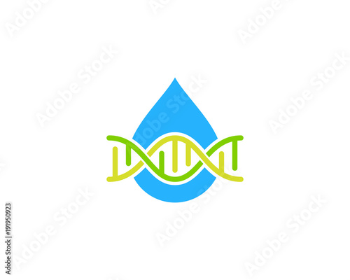 Dna Water Icon Logo Design Element