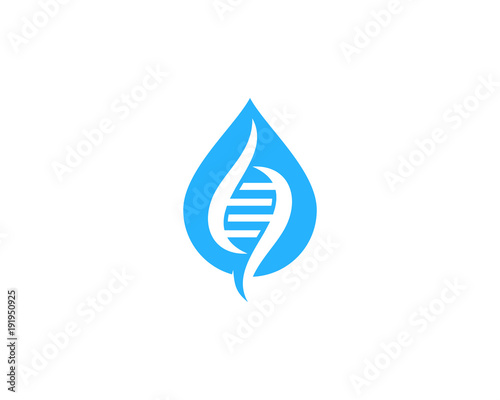 Water Dna Icon Logo Design Element