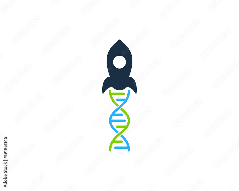 Dna Rocket Icon Logo Design Element Dna Rocket Icon Logo Design Element