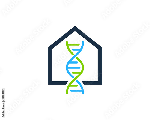 House Dna Icon Logo Design Element