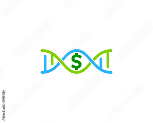 Dna Money Icon Logo Design Element