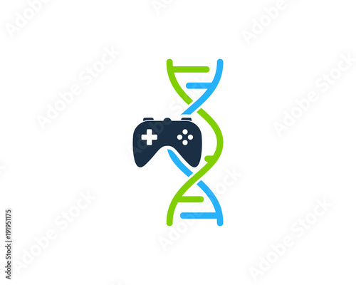 Dna Game Icon Logo Design Element