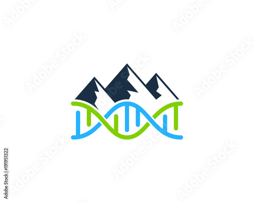 Mountain Dna Icon Logo Design Element