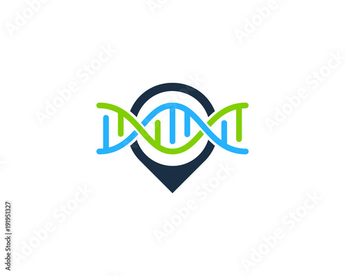 Map Dna Icon Logo Design Element