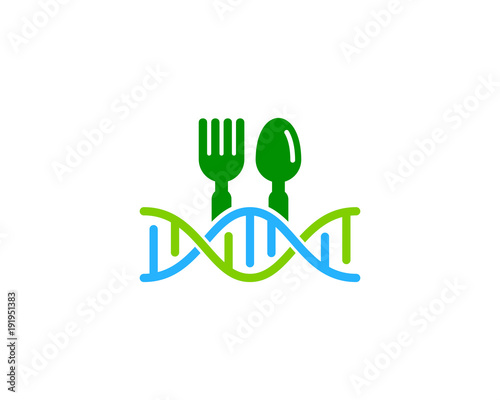 Food Dna Icon Logo Design Element