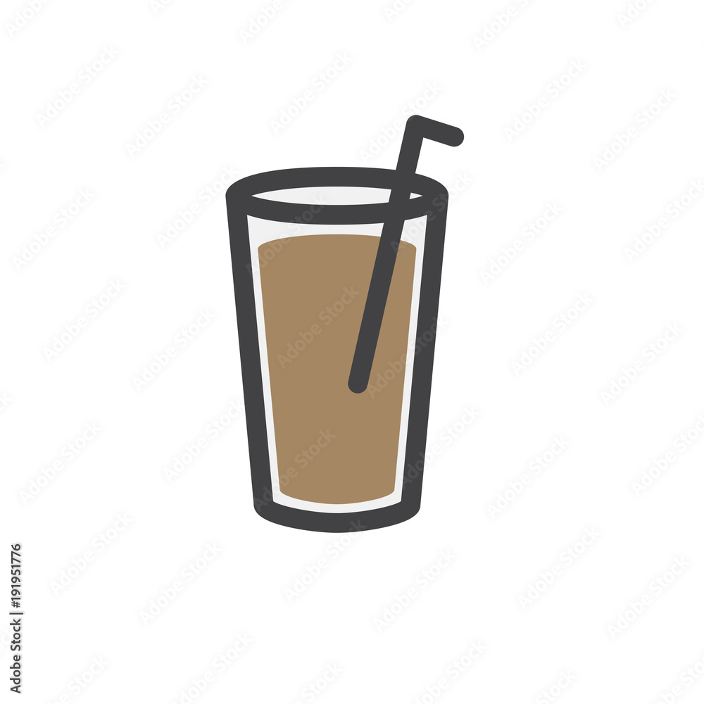 Illustration of cold drink icon Illustration of cold drink icon