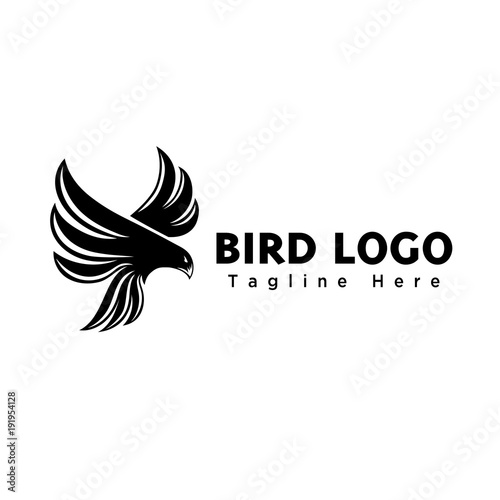 abstract eagle bird fly catch logo
