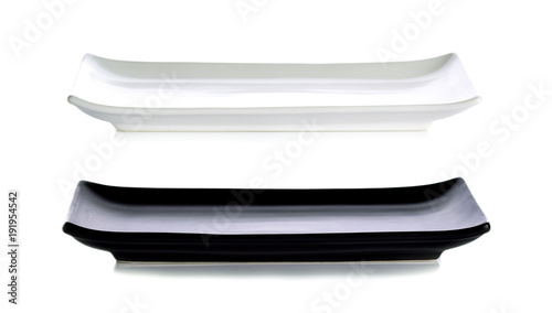 Sushi plate on white background