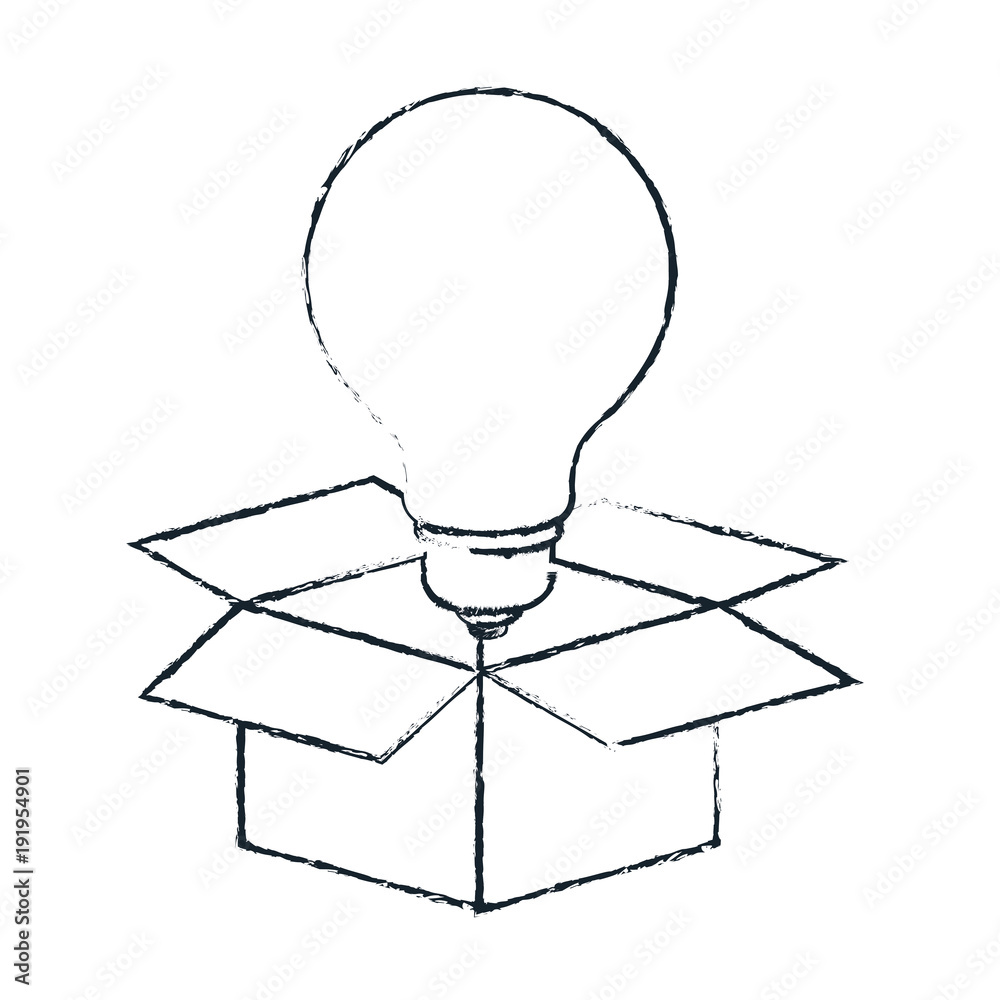 box with bulb light isolated icon vector illustration design box with bulb light isolated icon vector illustration design