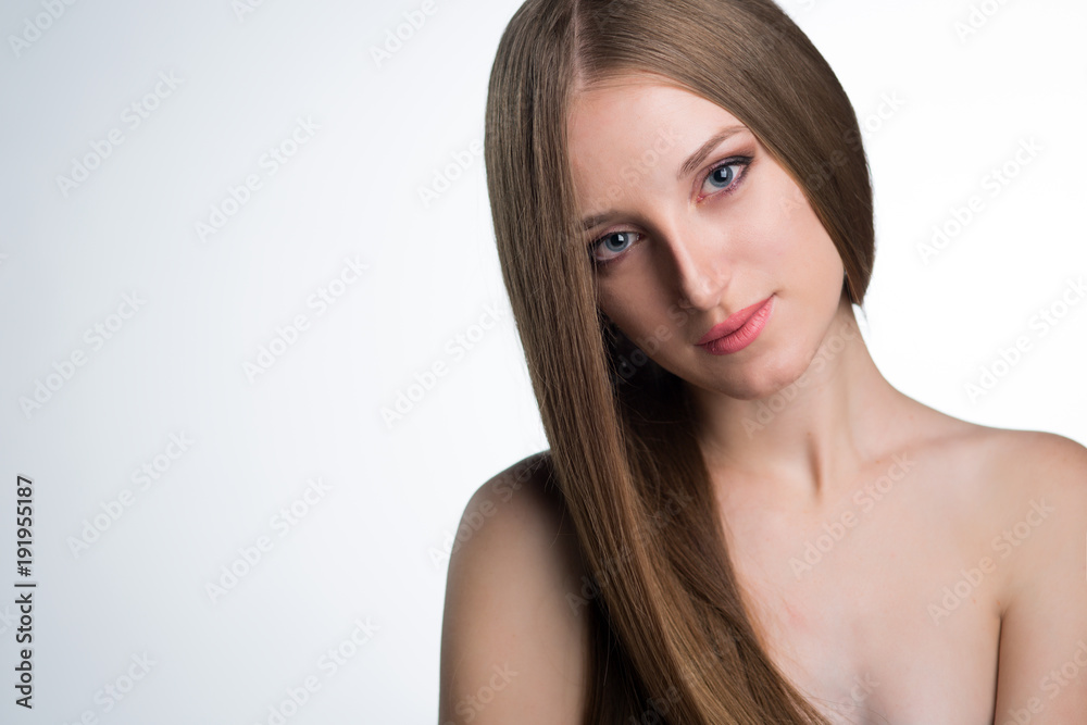 young woman with long beautiful hair young woman with long beautiful hair