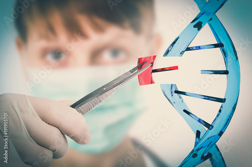 Genetic engineering and gene manipulation concept
