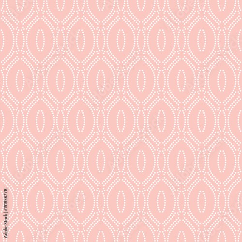 Seamless vector dotted white ornament. Modern background. Geometric modern pattern