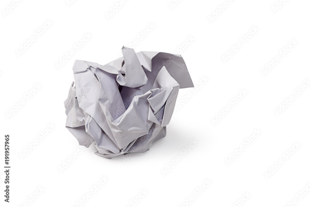 White paper rubbish isolated with clipping path. White paper rubbish isolated with clipping path.