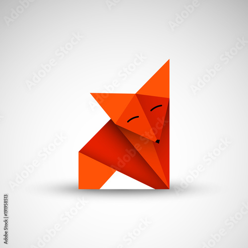 lis origami wektor #191958513