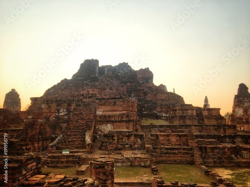ancient remains of thai historical ,Buddha head