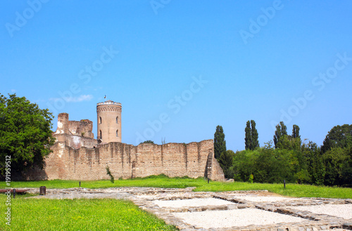 Chindia Tower and ruins of the Royal Court, Targoviste, Romania photo