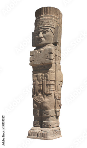Toltec Atlant, Tula de Allende, Mexico photo