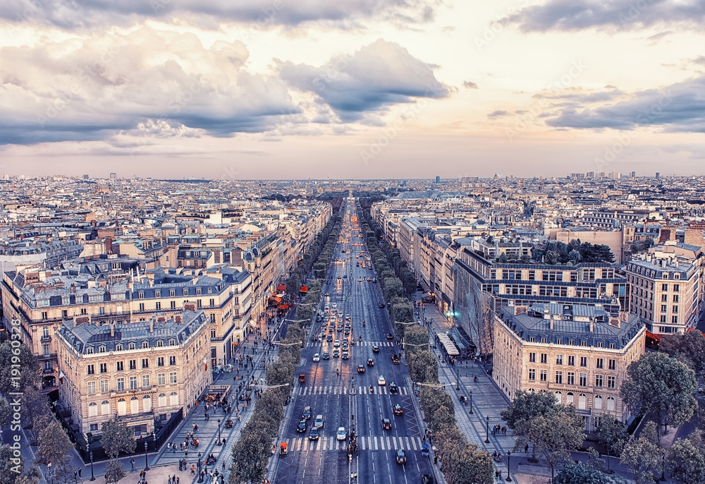 Champs-Elysee avenue in Paris