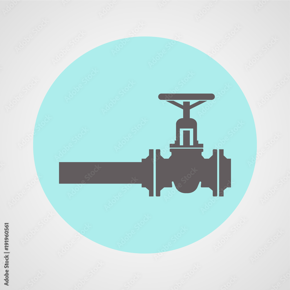 İndustrial valve isolated flat vector icon İndustrial valve isolated flat vector icon