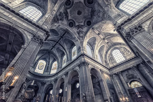 Fototapeta The ceiling of the Saint-Sulpice church in Paris