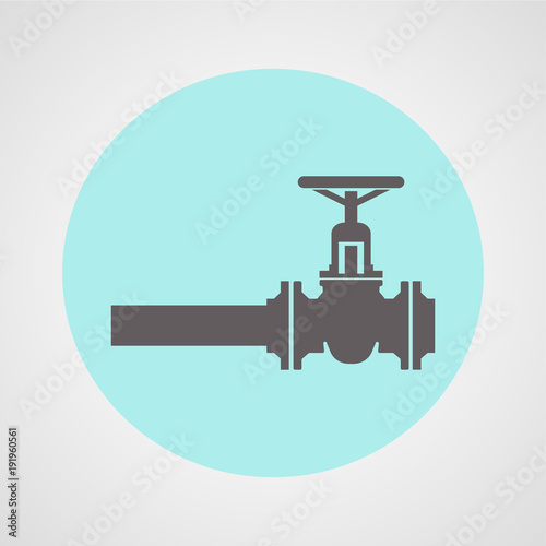 İndustrial valve isolated flat vector icon