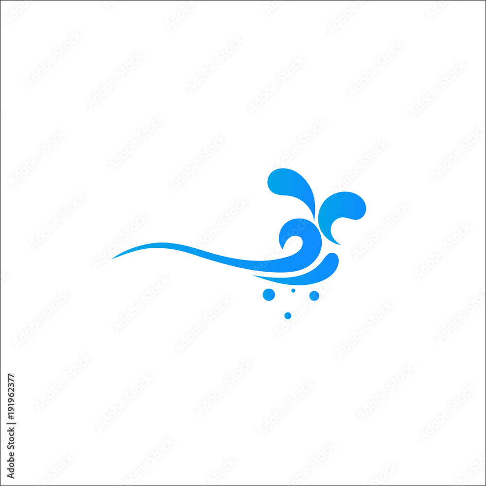 Abstract water wave logo, icon vector design element Abstract water wave logo, icon vector design element