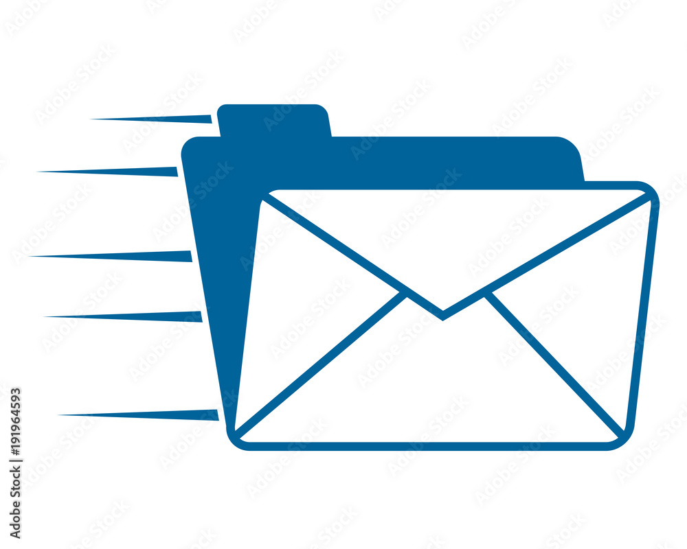 blue mail folder image vector icon logo Stock Vector Adobe Stock