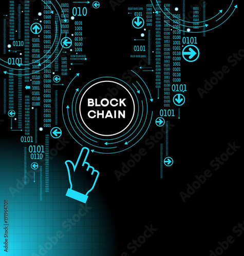 Blockchain cryptocurrency template.