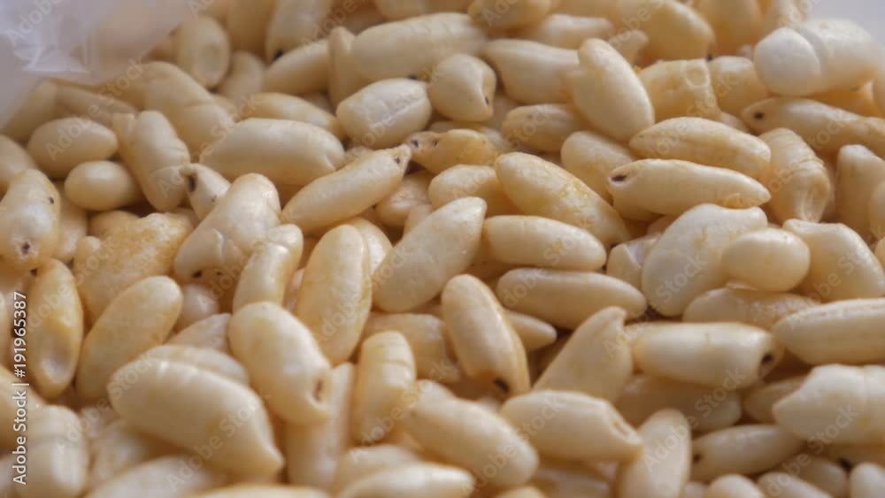 Puffed rice closeup. Selective focus. Puffed rice closeup. Selective focus.