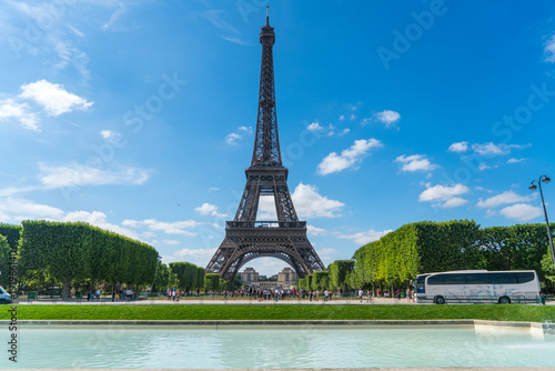 Eiffel Tower with tourists © LeeSensei