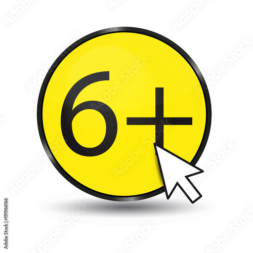 Altersfreigabe 6 Plus - Vektor web Button