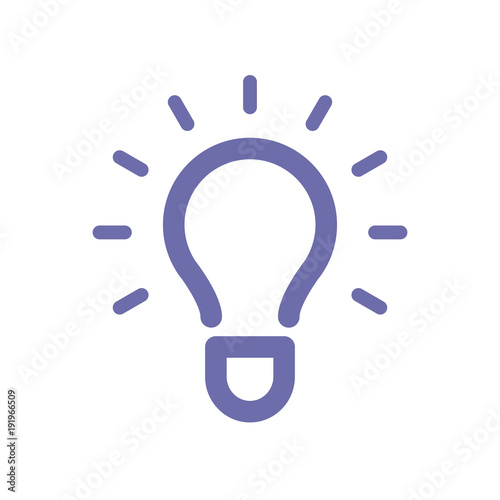 Light bulb idea icon photo