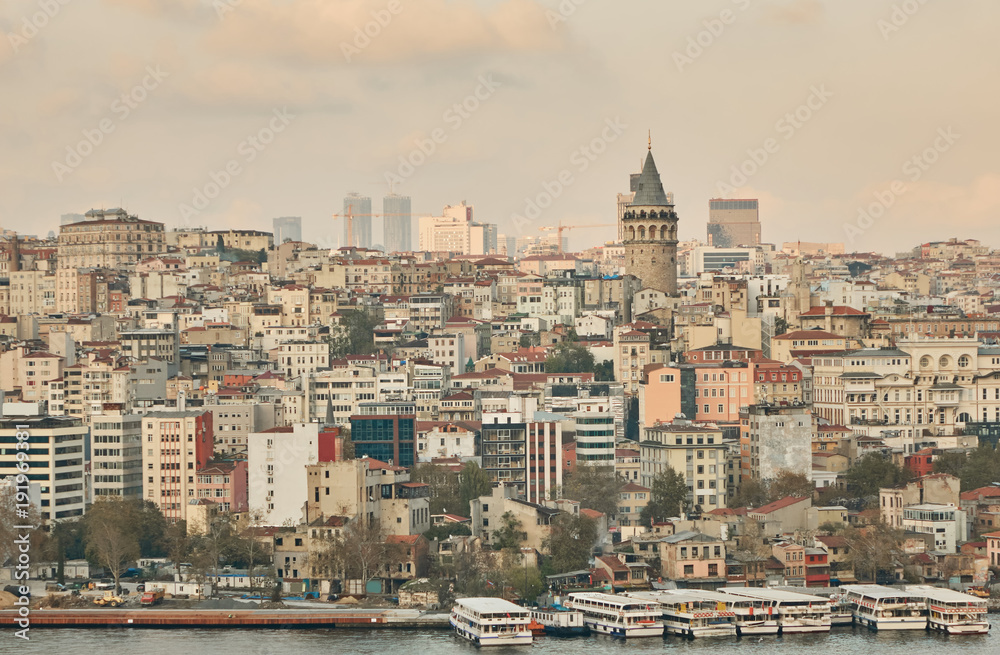 Aerial view the city of Istanbul