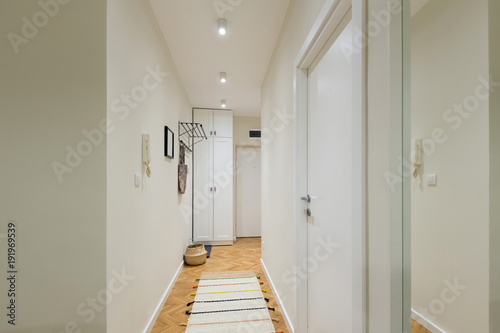 Entrance corridor with white closet