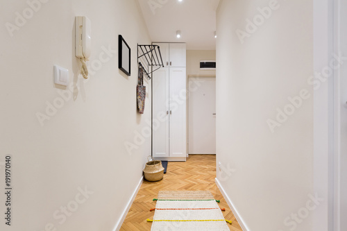 Entrance corridor with white closet photo