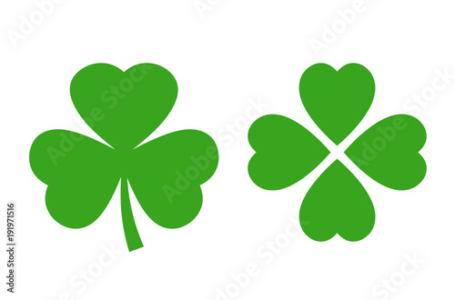 Clover green leaf vector icon