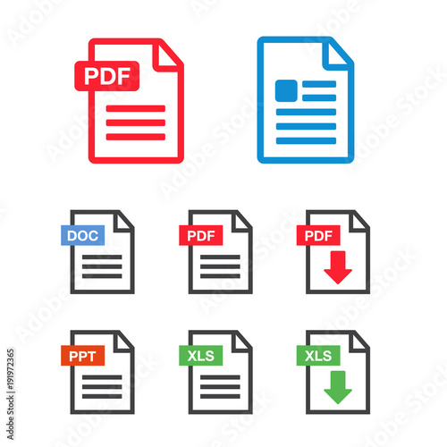 Download icon. File download icon. Document text, symbol web format information