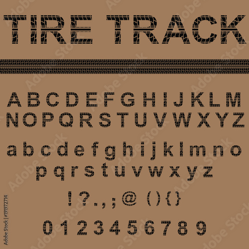 Rubber tracks and letters