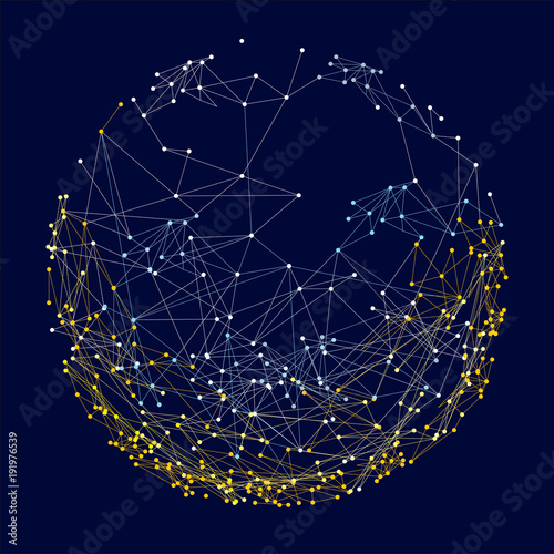 Global Digital mesh network, vector 