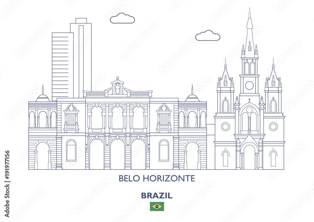 Belo Horizonte City Skyline, Brazil