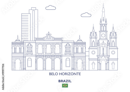 Belo Horizonte City Skyline  Brazil