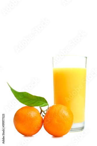 glass of mandarines juice