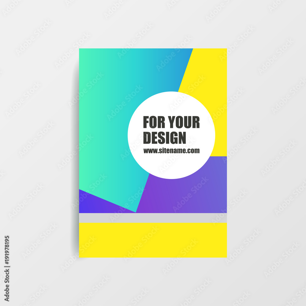 Trendy colorful geometric cover. Abstract design Trendy colorful geometric cover. Abstract design