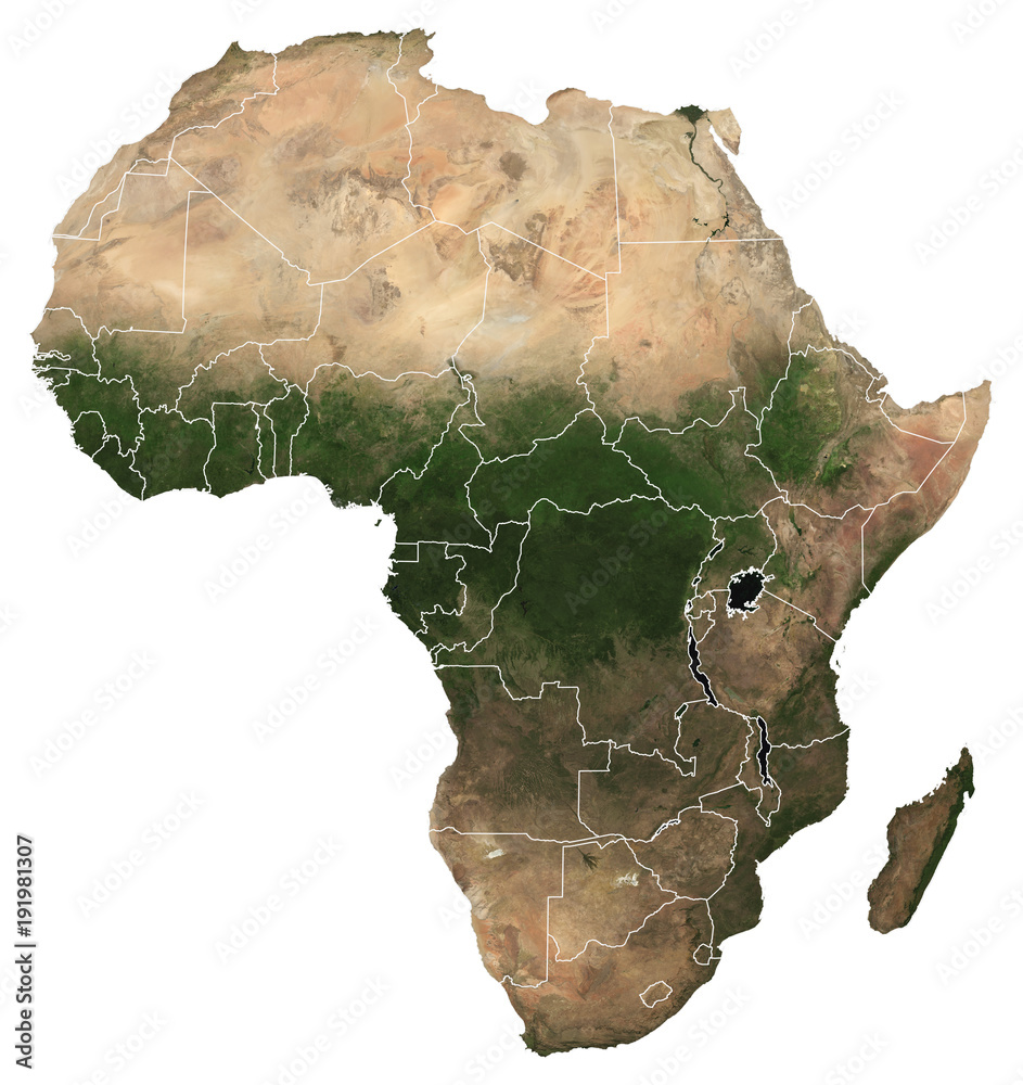 Fototapeta Satelitarna mapa Afryki