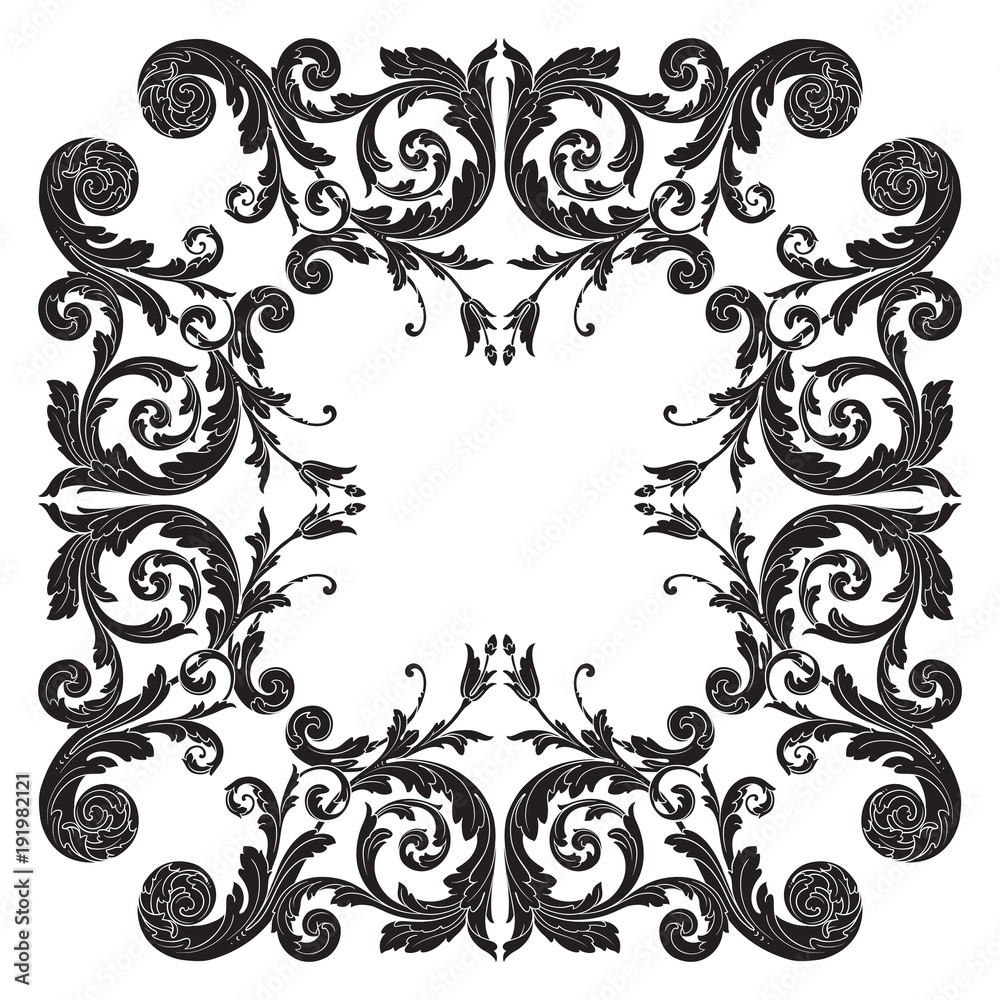 Vector baroque ornament in victorian style Vector baroque ornament in victorian style