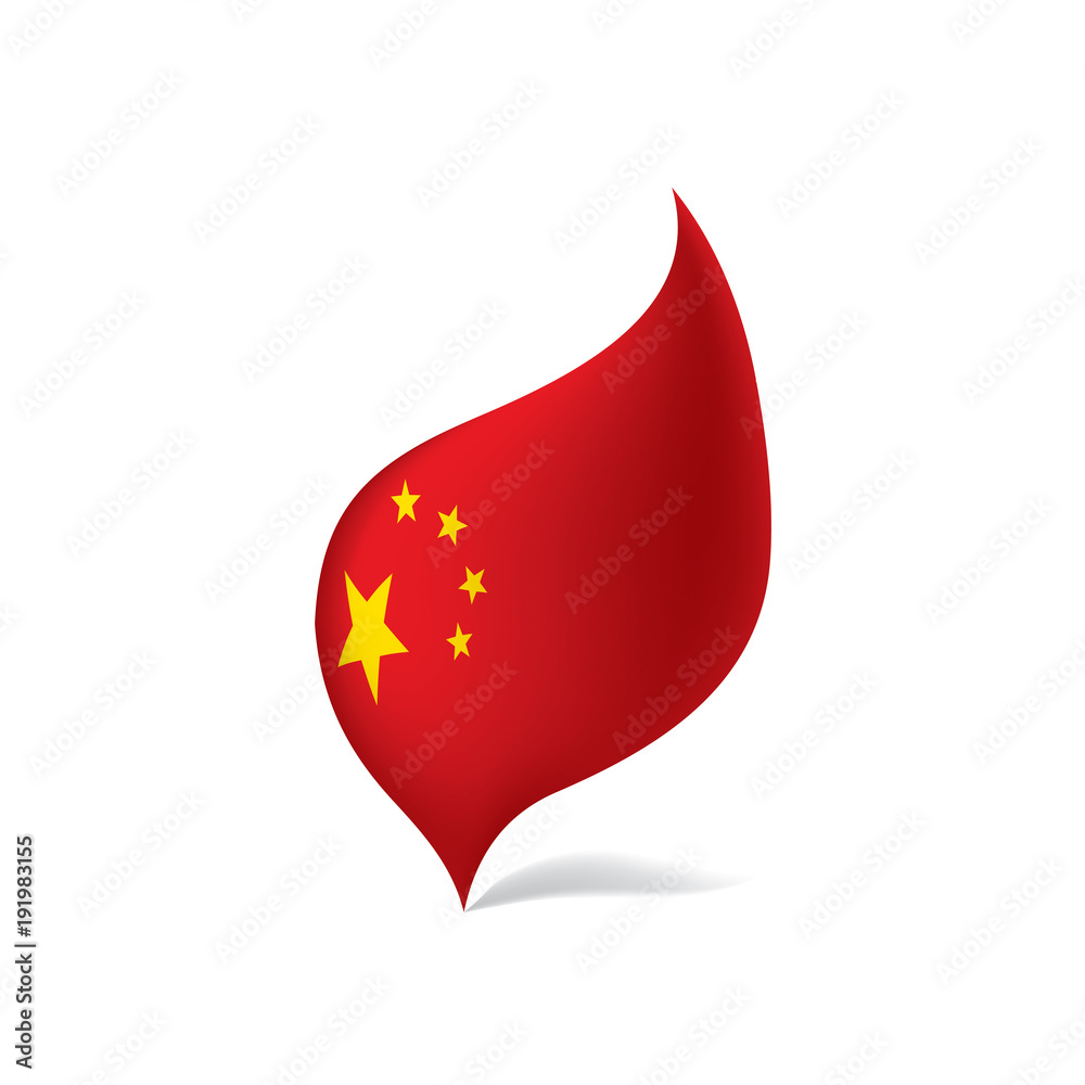 Obraz premium China flag, vector illustration