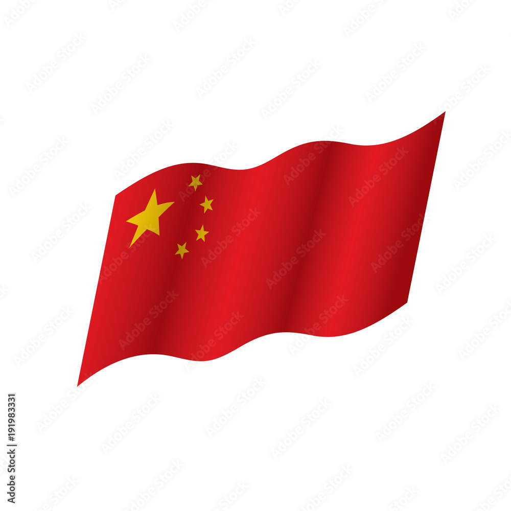 China flag, vector illustration